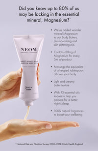 Neom Organics London NEOM- Great Day Magnesium Body Butter, 200ml | Cream Moisturiser With Essential Oils | Nourish & Soften | Wild Mint & Mandarin