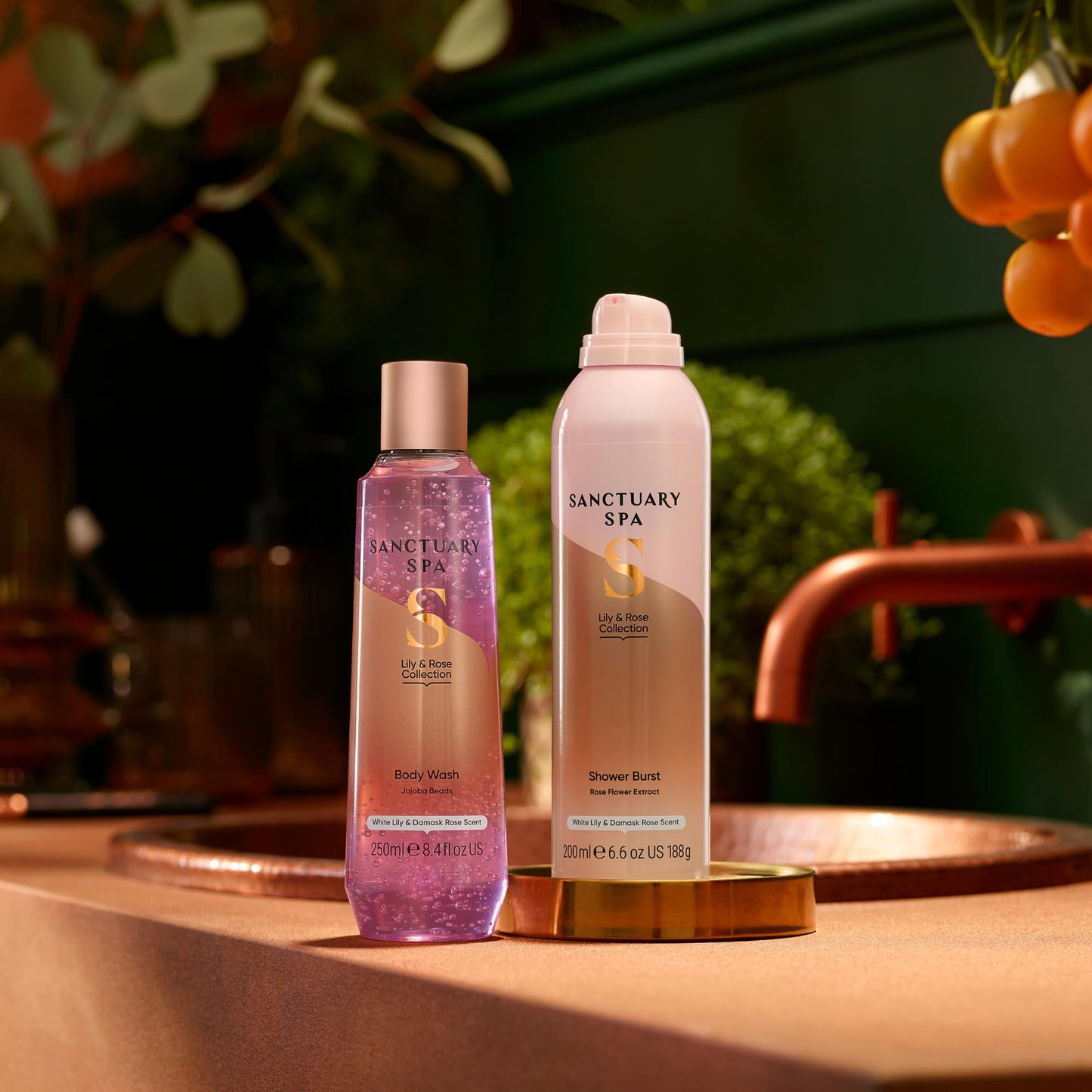 SANCTUARY Sanctuary Spa Lily and Rose Shower Gel, Body Wash, Vegan and Cruelty Free, 250ml