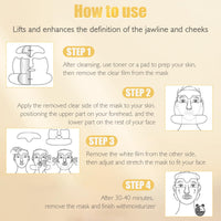 4pcs Deep Collagen Retinol Tension Boost Up Mask Set, V-Line Lifting Face Tightening Mask, Korean Skincare