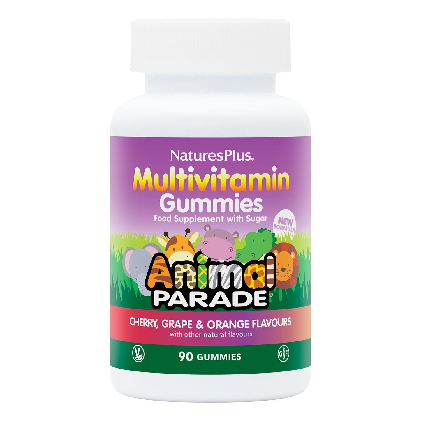 Nature's Plus NaturesPlus Animal Parade Kids Gummies - All Natural Gummies Multivitamin for Children - Gluten Free, Vegetarian, Non GMO - 90 Gummies
