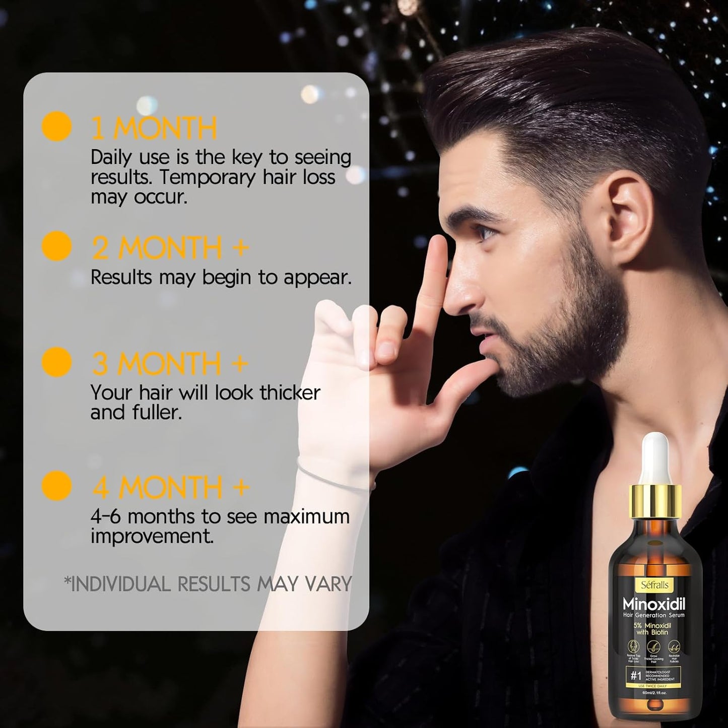 5% Minoxidil Hair Growth Serum Oil For Men and Women, Biotin Hair Serum, Prevent Scalp Hair Loss, 60 ml / 2.11 fl.oz