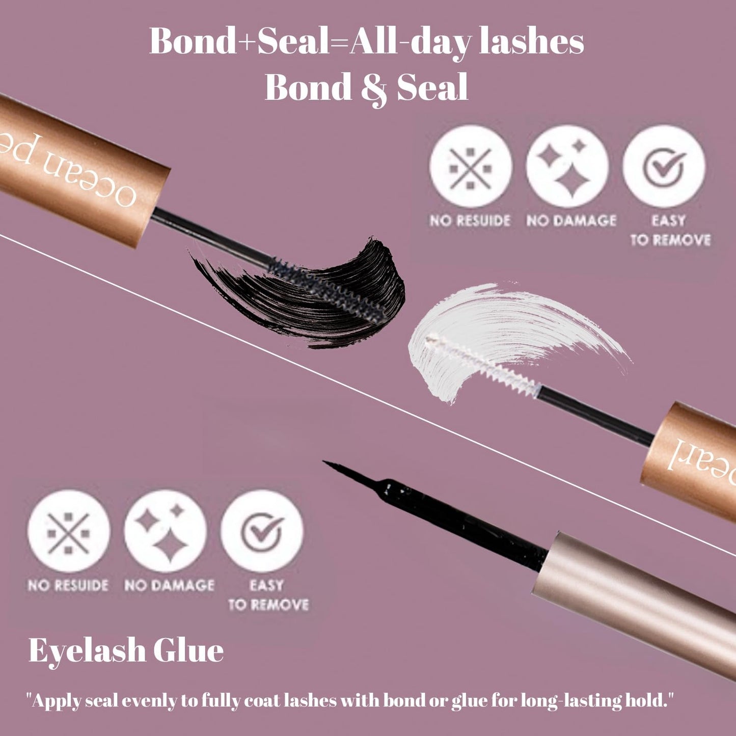 ocean pearl Ocean Pearl Cluster Lashes Kit 144PCS Individual Eyelashes 10-16mm DIY Lash Extension Kit with Strong Hold Eyelash Glue Natural Lash Clusters D Curl Eyelash Extension Kit with Bond and Glue-DM28