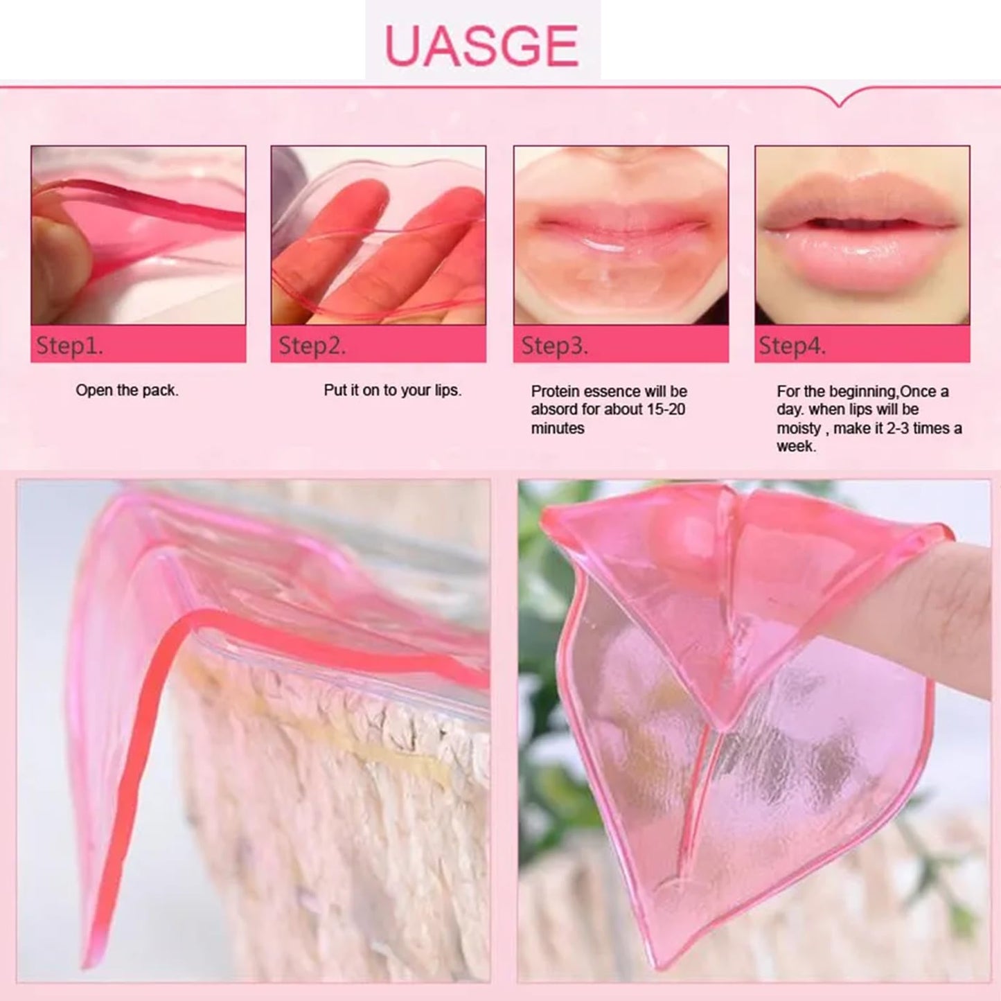 Mori Kamei 10pieces of collagen crystal lip mask nourish, moisturize, protect lips, resist aging, exfoliate skin, prevent chapped and dry skin and other problems