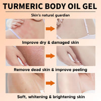 Cureluxe Turmeric Essential Oils - Turmeric & Vitamin E Oil - Anti-Aging & Anti Wrinkles Body Oil for Women - Deeply Nourishing Body Oil for Dry Skin - Body&Facial Oils Gel - Turmeric Massage Oils