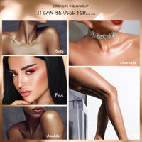 BigyQiu Body Shimmer Oil,Body Shimmer Lotion,Moisturizing Light Shimmer Glow Illuminator,Body Luminizer Liquid Highlighter,Non-Sticky Body Glow Shimmer Lotion for Face and Body(#03-Bronze Gold)