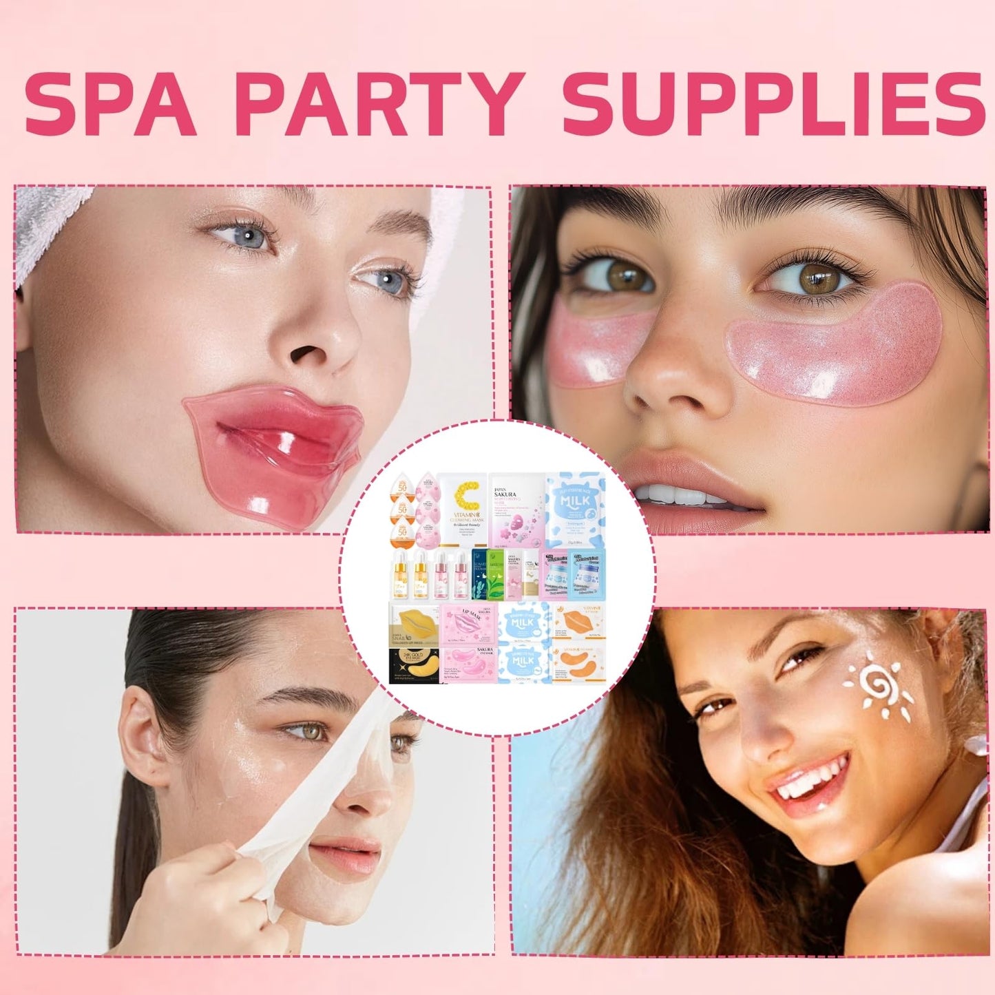 Cureluxe 27PCS Pamper Gifts for Women - Teenage Girls Gifts - Skincare Set with Face Mask,Sleeping Face Mask,Face Serum,Face Cream,Body Cream,Lip Mask,Eye Patch - Birthday Gifts for Women - Skin Care Gift Set