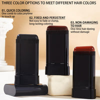 DMQ Temporary Hair Color Stick, 20G Light Brown Hair Dye Comb,Instant Coverage, Quick Styling & Concealing, Portable Dye Comb For Travel Business Trips (Light Brown)