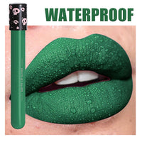 LYNTYAOU Matte Green Liquid Lipstick Waterproof Full-coverage Green Lip Gloss, Highly Pigmented Long Lasting Smudge-proof Face Body Paint for Festival Cosplay Makeup Gift for Women