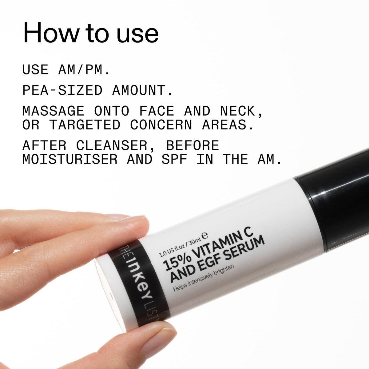 The INKEY List 15% Vitamin C and EGF Serum Helps to Intensively Brighten All Skin Types 30ml