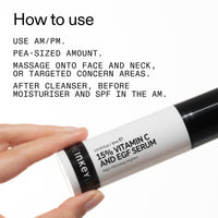 The INKEY List 15% Vitamin C and EGF Serum Helps to Intensively Brighten All Skin Types 30ml