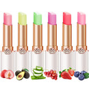HOPHAT 6 Packs Jelly Lipstick Set, Fruit Color Change Lip Balm Set, Peach Aloe Vera Strawberry Blueberry Avocado Grape Color Change Lip Balm, Long Lasting Moisturizer Lip Makeup Set (6PCS)