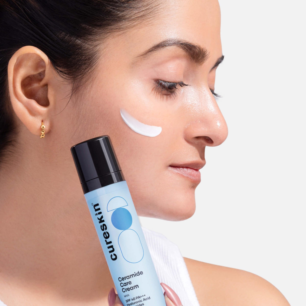 Cureskin Ceramide Moisturizer SPF 40 PA+++ Skin Barrier Repair Face Moisturizer for Men and Women | Hyaluronic Acid Moisturizer for Face | Anti Aging Cream for Women and Men