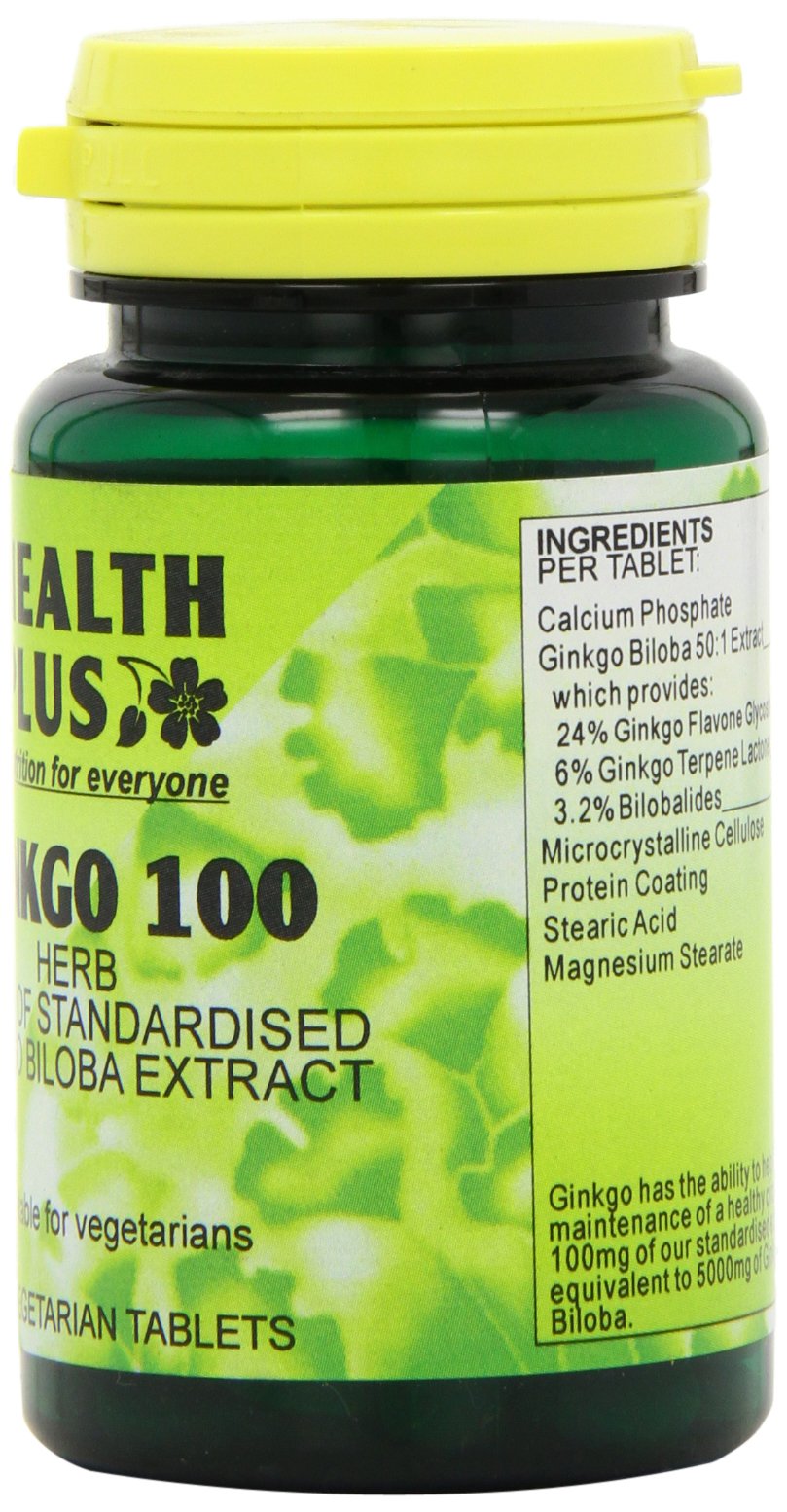 Health Plus Ginkgo 100 Memory Plant Supplement - 60 Tablets