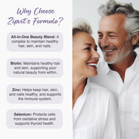 Zipvit Biotin Hair Skin & Nails Complex with Zinc & Selenium 12000mcg, 180 Vegan Tablets, High Strength Biotin for Men and Women