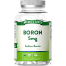 Boron Supplements | 5mg High Strength Boron Tablets | Sodium Borate | for Men & Women | 60 Vegan Tablets | Nature's Truth