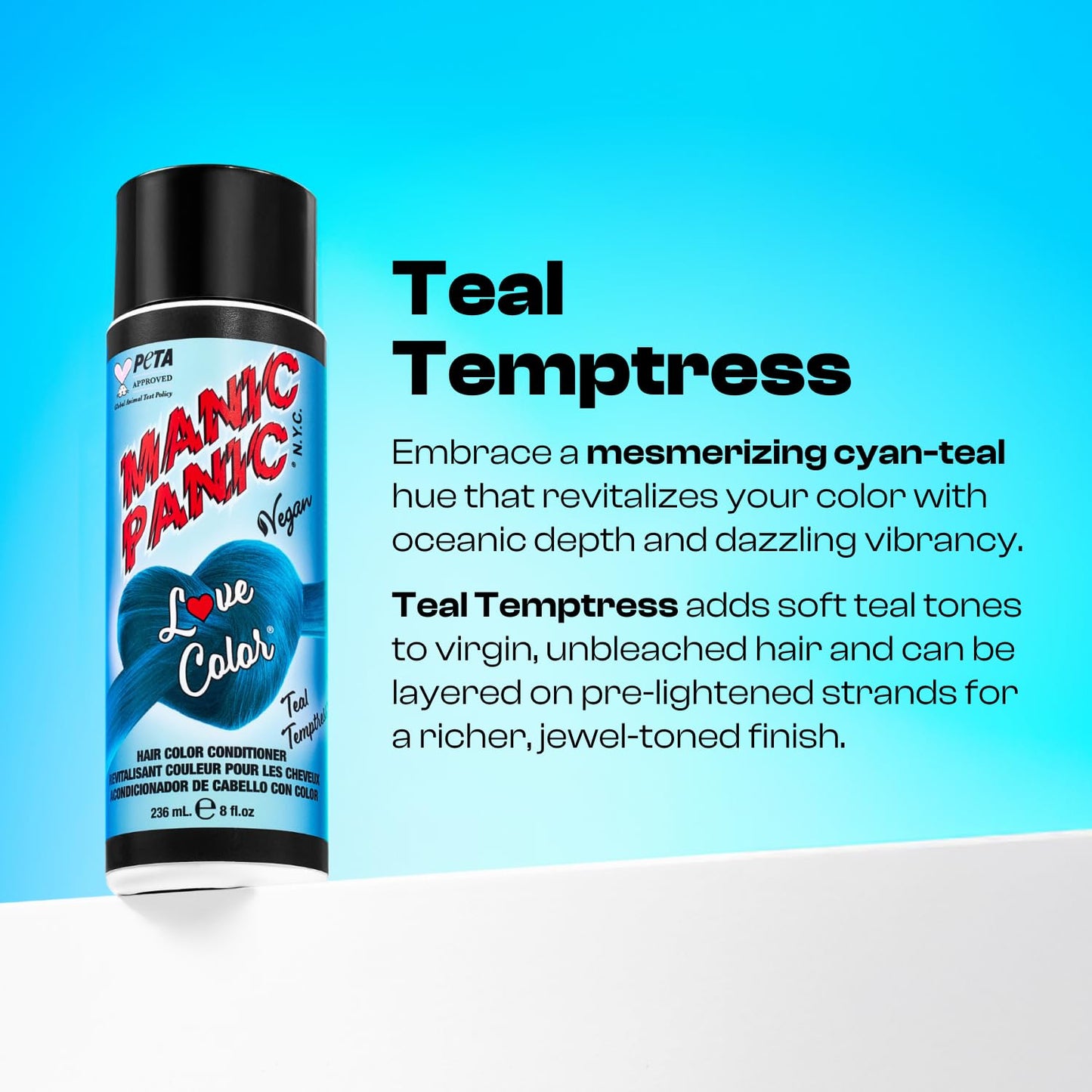 Manic Panic Love Color® Colour Depositing Conditioner (Teal Temptress™)