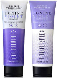 Charles Worthington Colourplex Violet Toning (Pack of 2) Charles Worthington COLOURPLEX Violet Toning SHAMPOO x 250ml & COLOURPLEX Violet Toning CONDITIONER x 250ml