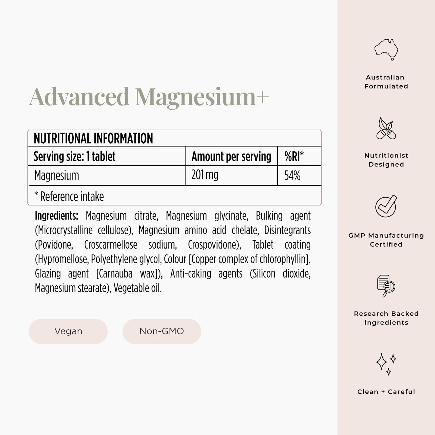 JSHealth Vitamins Advanced Magnesium Supplements with Magnesium Glycinate & Citrate for Muscle Relaxation (60 Tablets)