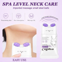 Ledeak Neck Creams for Firming Roller, Moisturizing Collagen Neck Tightening Cream, Anti Aging Lifting Body Moisturizer with Roller, Anti Wrinkle Collagens Neckcream, Reduces Wrinkles & Double Chin