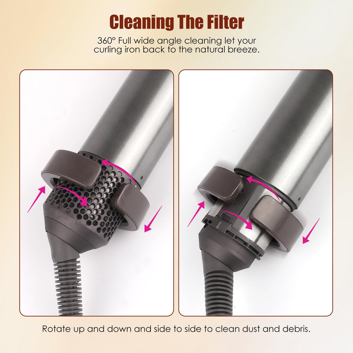 WYWY.Wide 2PCS Filter Cleaning Brush Compatible with Dyson Airwrap HS01 HS05 Hair Styler, Filter Brush for Part No.969760-01