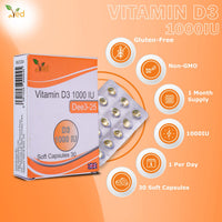 VED Vitamin D3 1000 IU SOFTGEL | 30 Days Supply