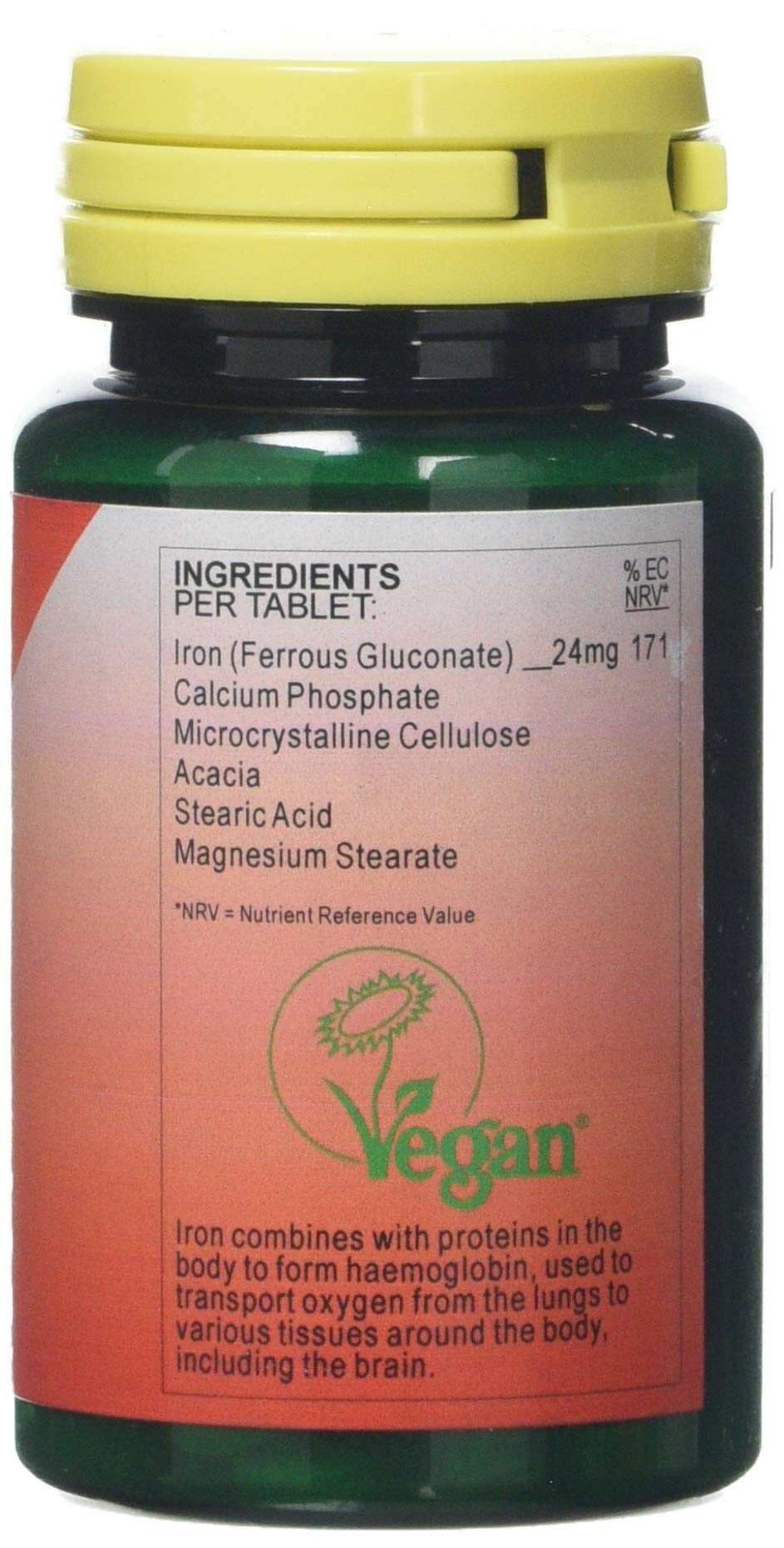 Health Plus Chelated Iron 24mg Mineral Supplement - 90 Tablets