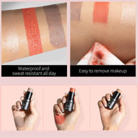 DENESTUP 3Pcs Contour Stick, Bronzer Highlighter and Blush Sticks, Cream Contour Beauty Wand with Brush, Long Lasting & Smooth Natural Face Contouring Illuminator, Professional Makeup Kit for All Skin