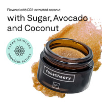 facetheory Lipascrub LP2 - Lip Scrub made with Sugar, Avocado, and Coconut, Smooth and Hydrate Dry Lips, Lip Scrub Exfoliator, Vegan & Cruelty-Free, Made in UK | Scented | 15ml