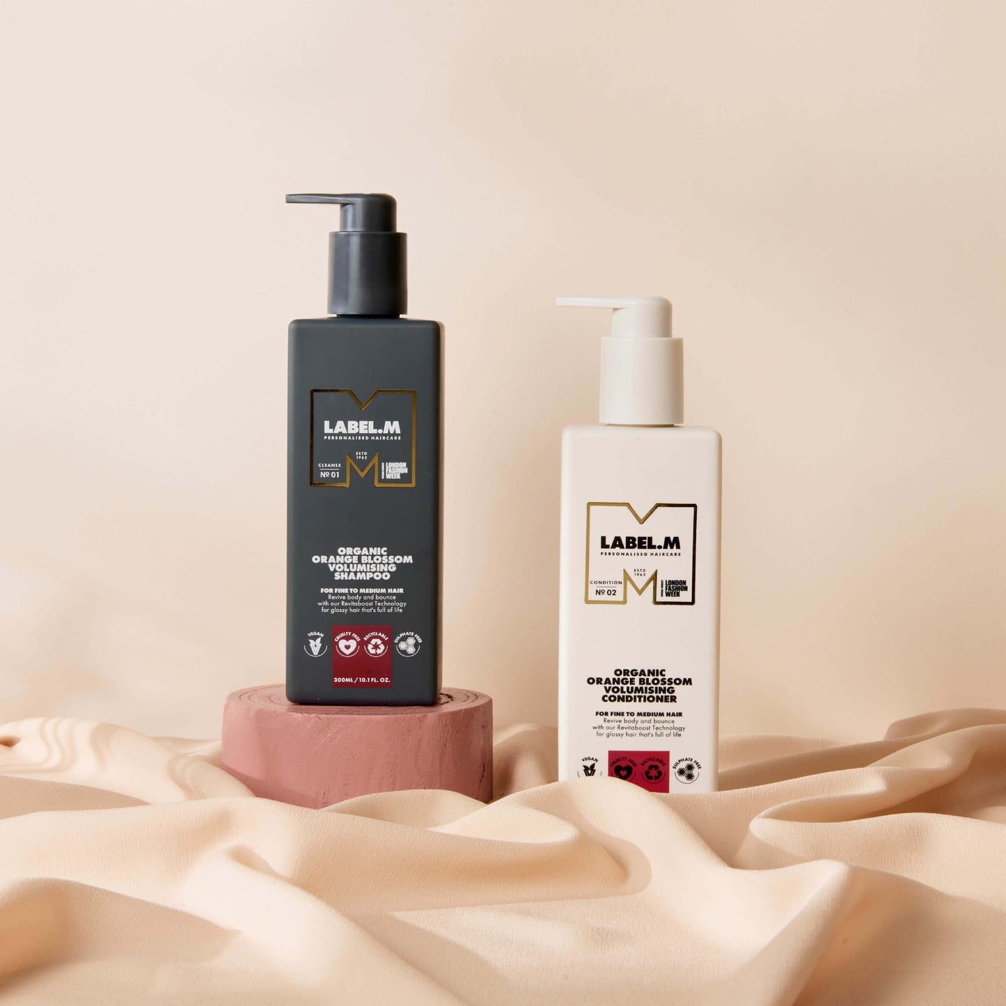 label.m LABEL.M Organic Orange Blossom Volumising Shampoo 300ml – With Recyclable Pump