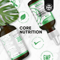 Liquid Chlorophyll Drops for Water - High Strength of 12,000mg per 2X 60ml Bottle at 4X Concentration - 4 Month Supply of Chlorophyll Liquid Drink - Made in UK by Core Nutrition (2X Pack)