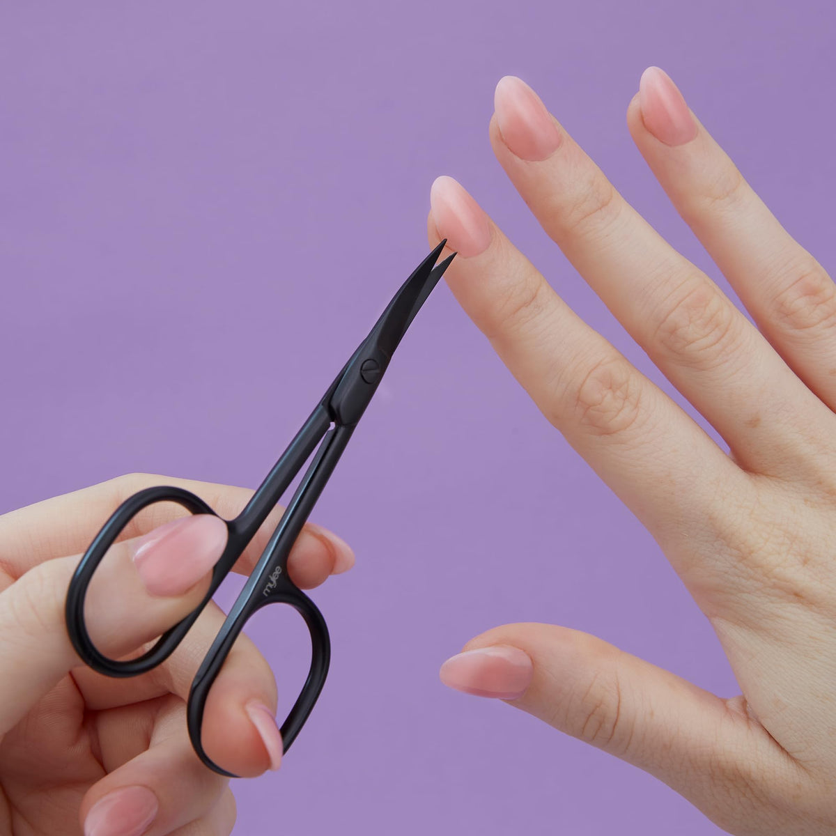 MYLEE Mylee Curved Edge Nail Scissors – Professional, Sleek, Matte Black