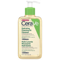 CeraVe Hydrating Foaming Oil Cleanser for Normal to Very Dry Skin with Squalane, Triglyceride and 3 Essential Ceramides (For Face and Body), Clear, 236 ml