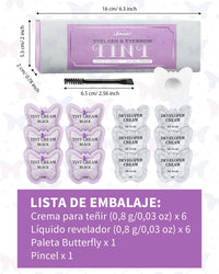 Libeauty Lash Tint Kit Black, Eyebroy Dye and Eyelash Tint Kit, Individual Package Developer & Black Lash Dye with Tools for Beginners and Salon, Last up 6 Weeks
