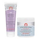 FIRST AID BEAUTY First Aid Beauty Bundle: KP Bump Eraser Body Scrub with 10% AHA – 226 g – and Ultra Repair Cream Intense Hydration Moisturiser – 170 g