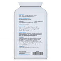 swiss bioenergetics Magnesium Citrate 500mg 120 Capsules - Providing 150mg of Active Elemental Magnesium - High Potency - Easily Absorbable - Highly Bioavailable - UK Manufactured