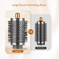 SAZIKA Large Round Volumizing Brush for Dyson Airwrap Styler, Nickel/Copper Big Round Brush Volumizer Attachment for or Dyson Airwrap HS01 HS05 HS08, Smooth Hair,Volumizing and Curly Styling