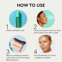 Tanologist Self-Tan Hydrating & Brightening Face Mist 100ml, Dermatologist Tested, Buildable Natural Glow, Maintains Skin Barrier, Quick-Drying Micromist for Flawless Tanning