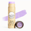 Aloha Care Aloha Sun Stick SPF 50+ | Sunblock Stick for Face | Sunscreen for Surfing | Great Sun Cream for Kids & Outdoor Sports Sunscreen | Plastic Free Packaging 20g | Made in Europe (Purple)