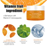AuraAnge Vitamin C Sleep Overnight Face Mask - 150g Hyaluronic Acid Moisturizing - Shrinks Pores, Hydrates, Luminous Skin Cream