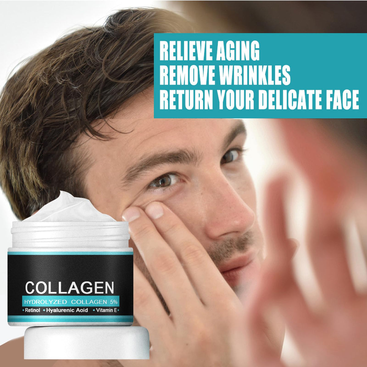 GNAUMORE Skin Tightening Mens Crea,Anti-aging Cream for Men,Facial Cream Moisturiser for Men,Collagen Mens Anti-Wrinkle Creame,Menn Face Creama Reduce Fine Lines and Wrinkles,Skin Creame Forr Menn
