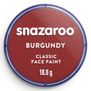 Snazaroo Classic Face and Body Paint for Kids and Adults, Burgundy Colour, Water Based, Easily Washable, Non-Toxic, Makeup, Body Painting for Parties, for Ages 3+