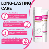 2 PCS Mango Revitalize Eye Cream Mango Activating and Firming Eye Cream Helps Remove Eye Bags and Dark Circles Deeply Moisturizes and Hydrates Firming Skin