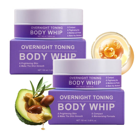 Orknglowy 2PCS Overnight Toning Body Whip, Get Dreamy Overnight Toning Whip, Skin Firming Body Cream, Firming Cream for Loose Skin, Restore Skin Elasticity, Get Dreamy Toning Cream for All Skin Types