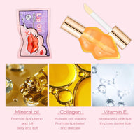 LYNTYAOU Mini Lip Plumper, Instant Volumizing Lip Plumping Gloss, Hydrating Moisturizing Lip Oil Reduces Lines for Fuller Lips, Increase Lip Elasticity, Lip Care Serum Essence Lips Enhancer