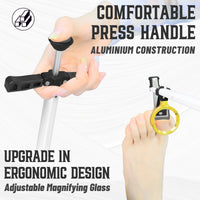 XARILK Aluminium Long Handle Toenail Clippers with Magnifying Glass Helps Obese, Elderly, Pregnant Women Without Bending Down to Cut Toenails (60cm,W/Magnifying Glass)