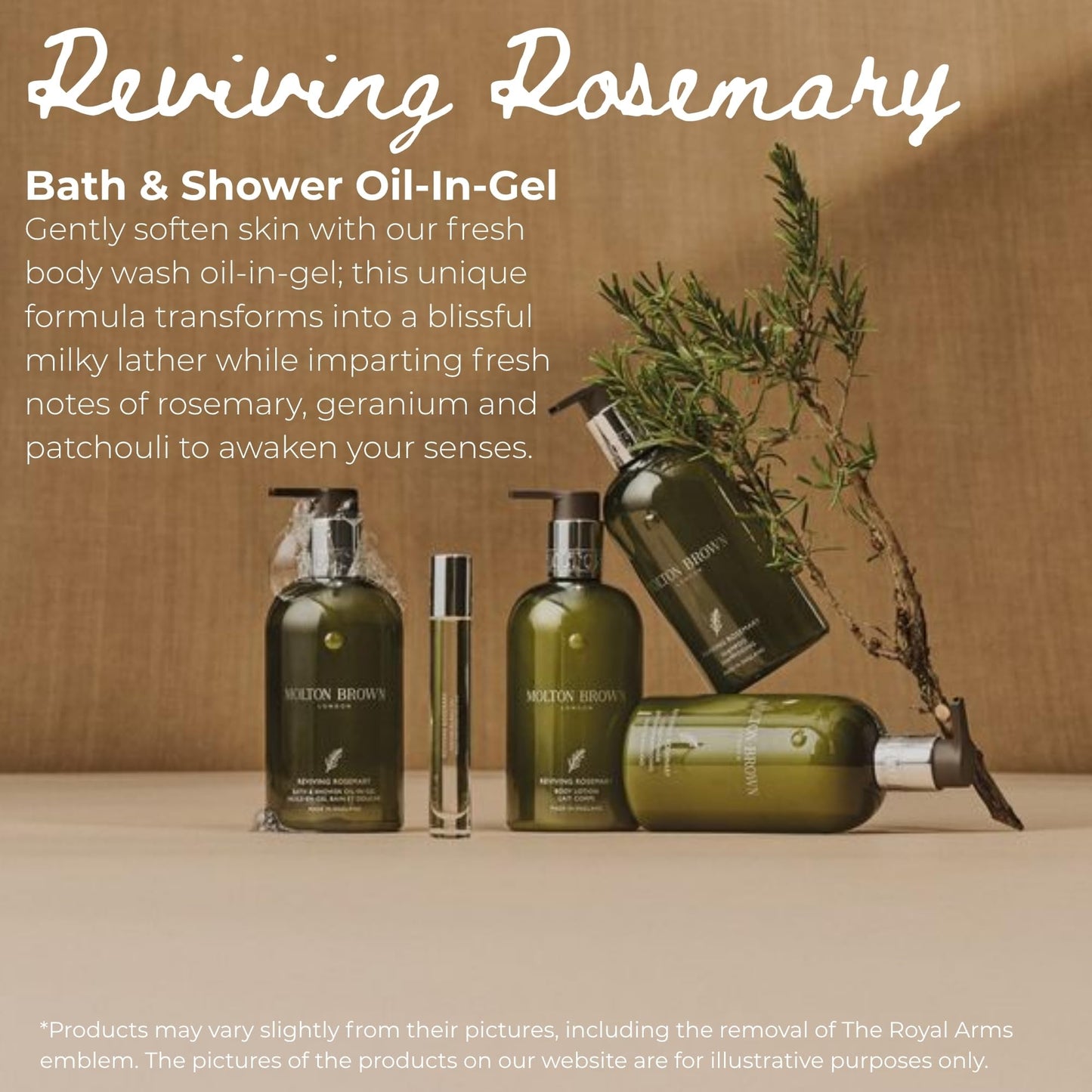 Molton Brown Reviving Rosemary Bath & Shower Oil-In-Gel 300 ml