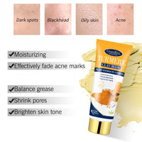 Turmeric Skincare Set,4PCS Turmeric Skincare Set for Teenagers Girls,Pamper Gifts for Women,Mud Mask & Turmeric Soap Bar & Face Serum & Face Cream,Reduce Acne&Blackhead,Deep Nourishing for Dry Skin