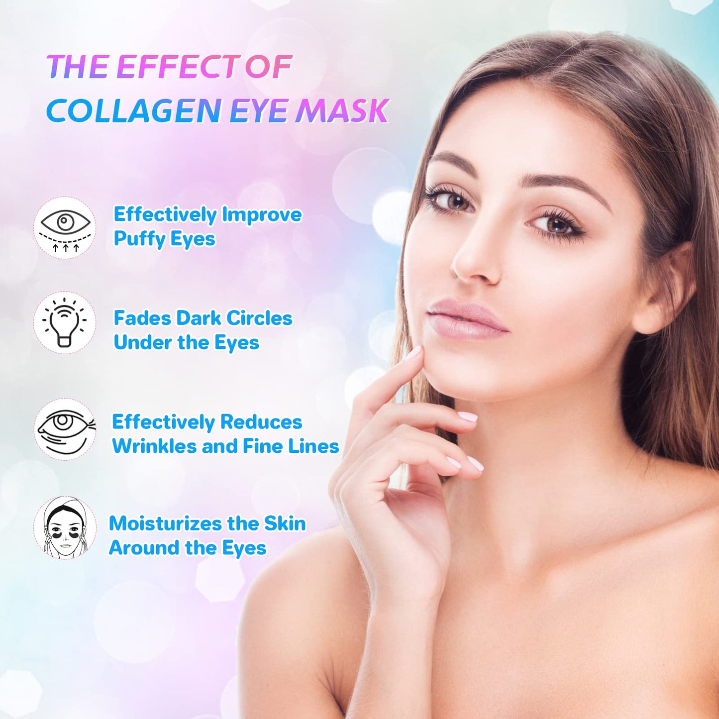 Mererke_Pretty Under Eye Patches - 30 Pairs Collagen Under Eye Mask, Under Eye Patches For Dark Circles and Puffiness, Eye Patches For Puffy Eyes, Revitalize and Moisturize