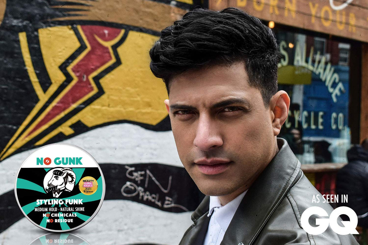 NO GUNK Styling Funk - 100% Natural Styling Wax/Pomade for Hair & Beard - Medium Hold - Natural & Organic Ingredients - Winner, Best Male Hair Product 2018, PURE Beauty Global Awards (Original, 50g)