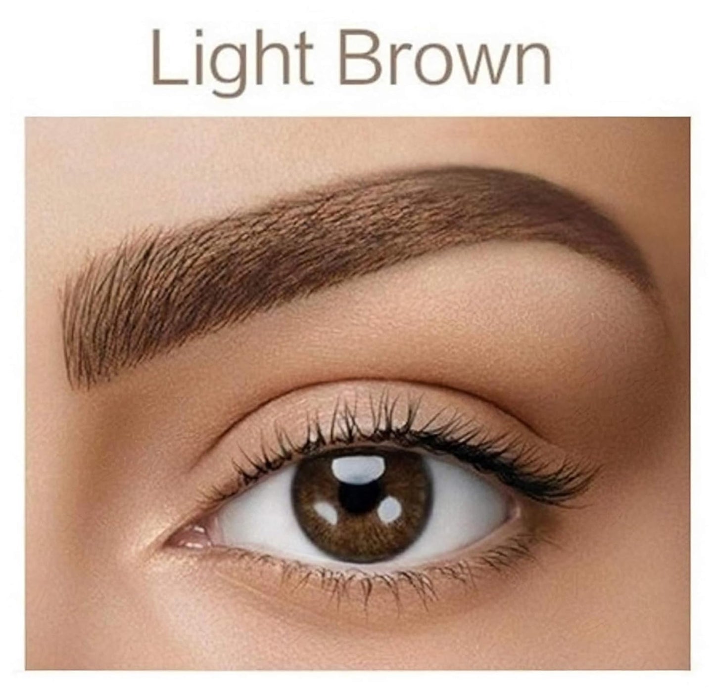 REVERS COSMETICS Eyebrow Tint Light Brown with Argan Oil and Castor Oil (Omega 6, Carotene, Vitamins A, E, F) Natural Result, Lasts Up to 4 Weeks, Up to 15 Applications